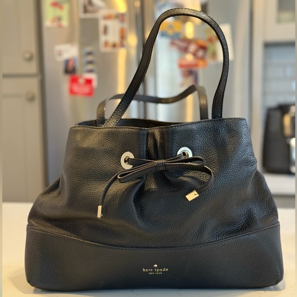 Kate Spade Black Leather Bow Bag - Picture 3 of 8